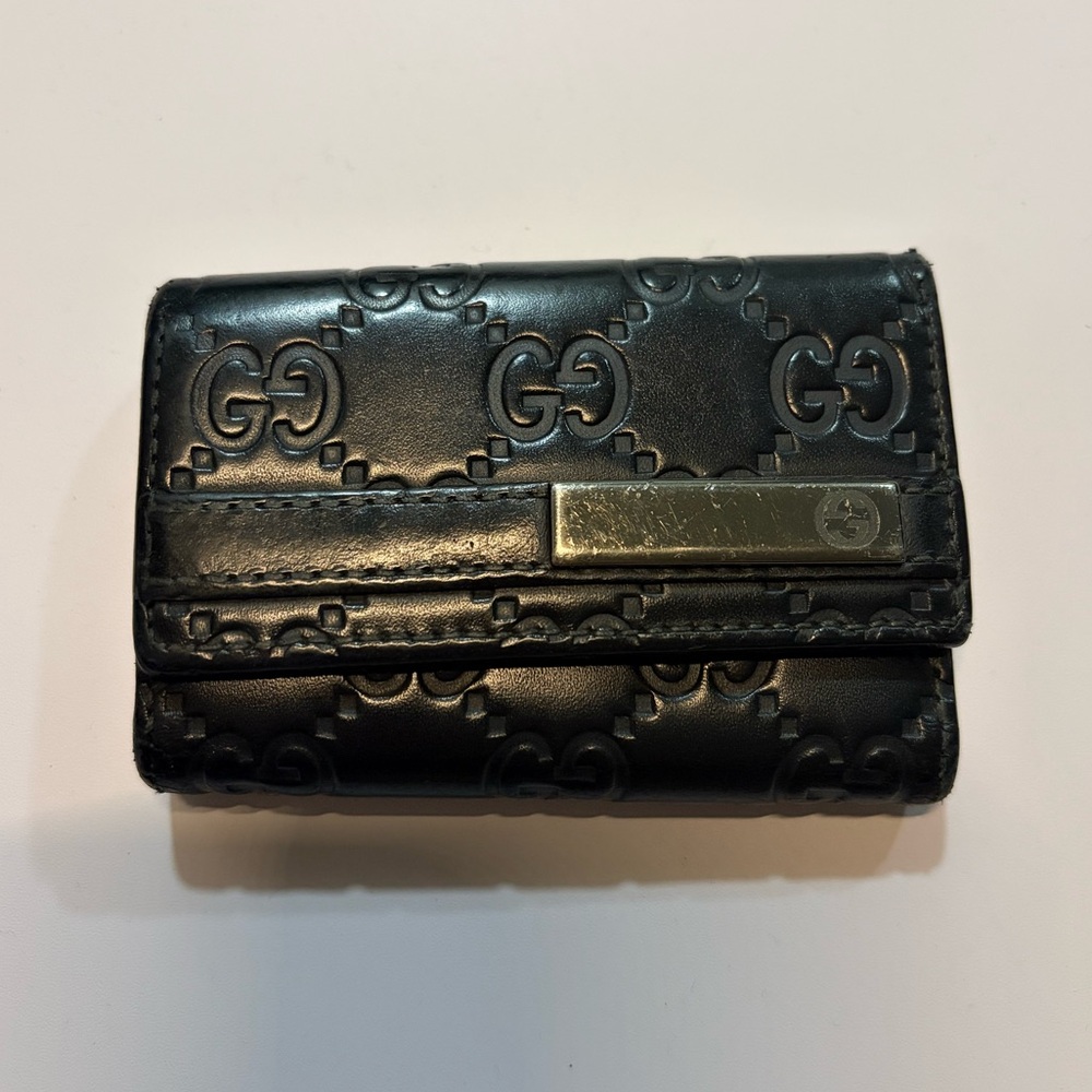 Vintage Gucci Guccissima Leather 6-Key Holder / Trifold Key Wallet  - AUTHENTIC